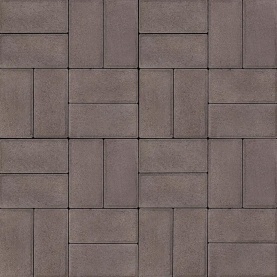 Тротуарная плитка Брусчатка 50 200х100 горький шоколад