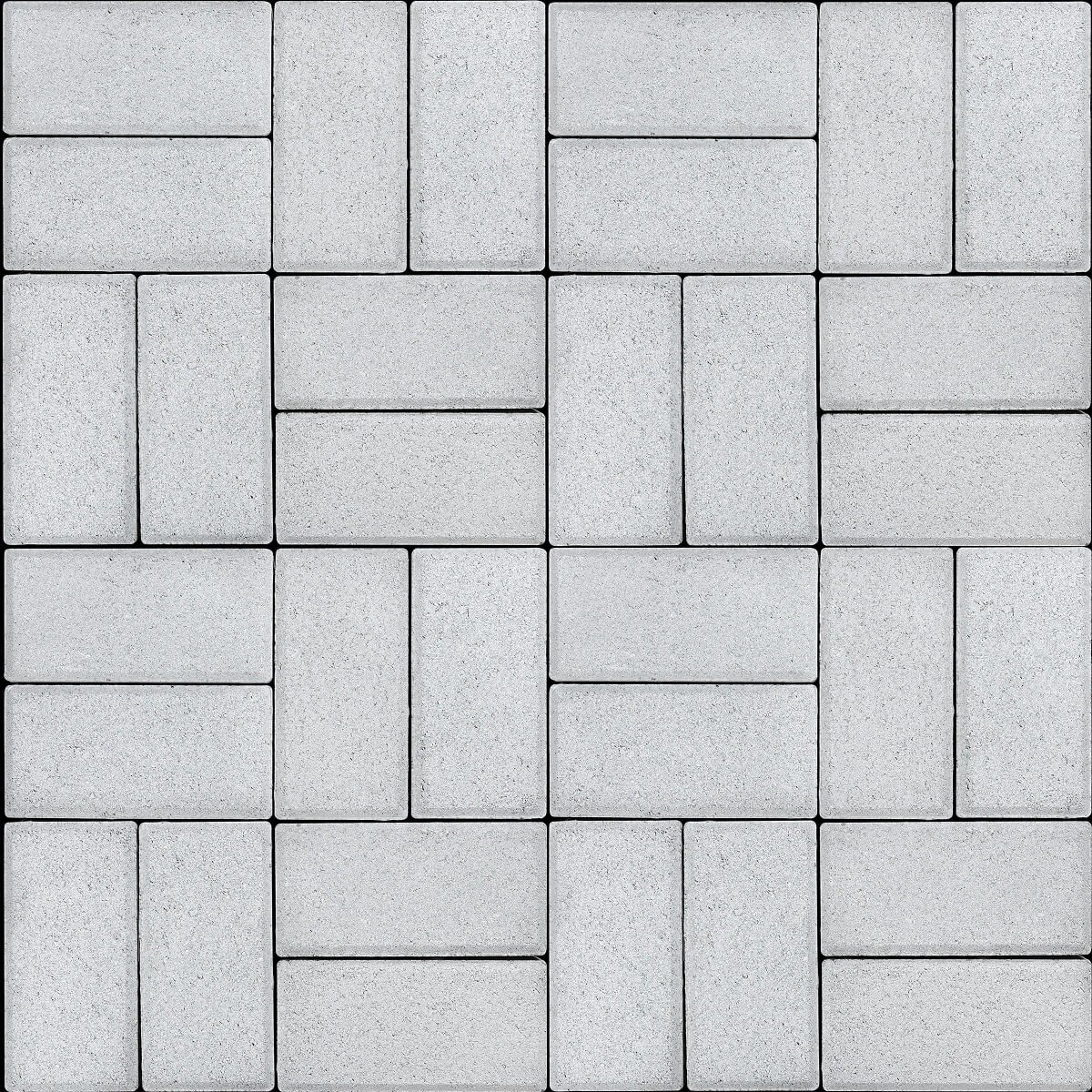 Тротуарная плитка Брусчатка 50 200х100 слоновая кость