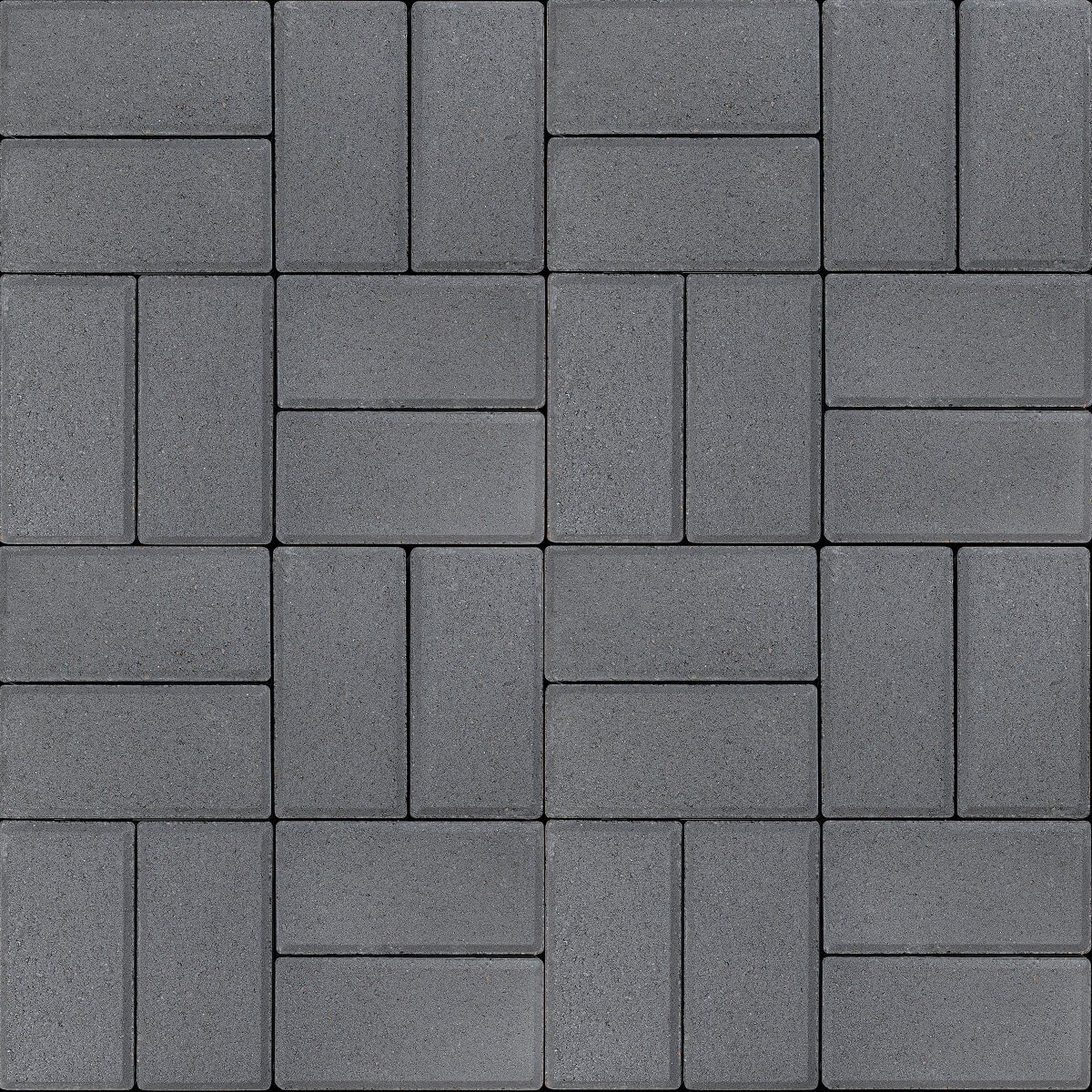 Тротуарная плитка Брусчатка 50 200х100 черная ночь