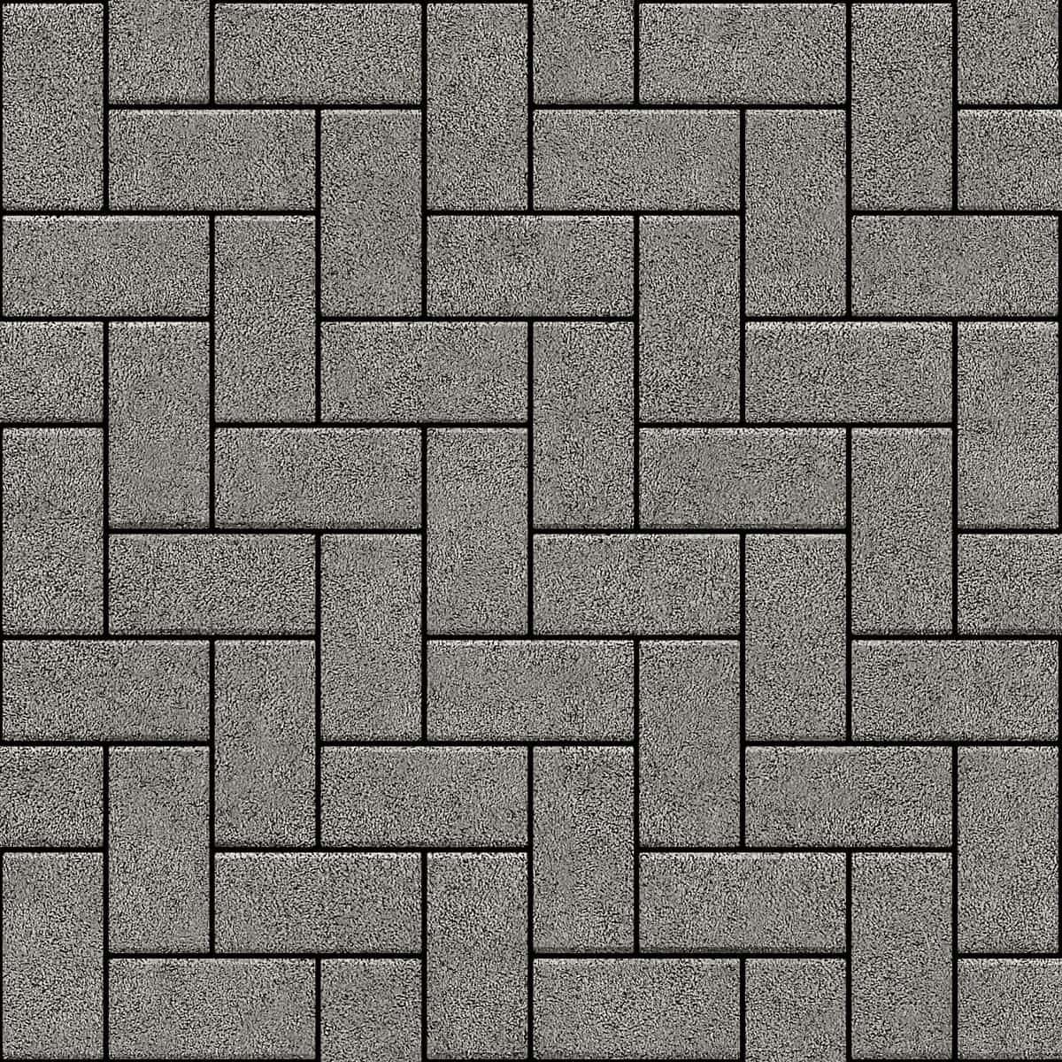 Плитка тротуарная "Брусчатка 80" (200х100 мм) Серый 