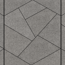 Плитка тротуарная "Оригами" серый гранит