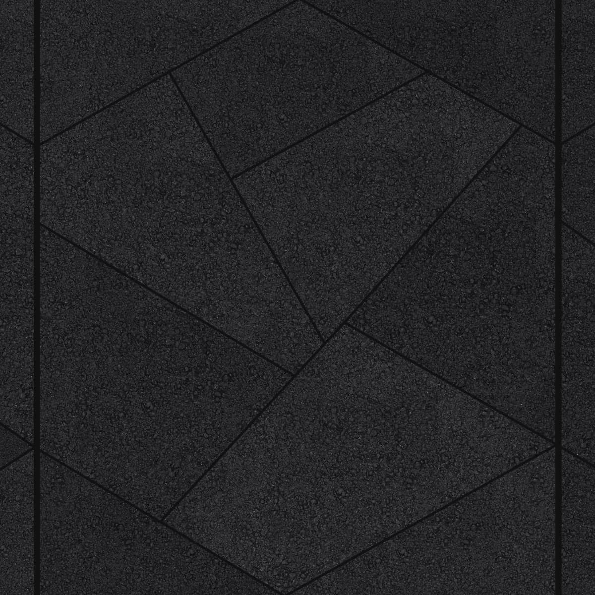 Плитка тротуарная "Оригами" черный гранит