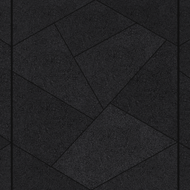Плитка тротуарная "Оригами" черный гранит