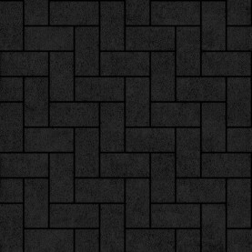 Плитка тротуарная "Брусчатка 60" (200х100 мм) Черная ночь